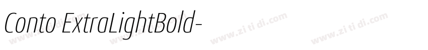 Conto ExtraLightBold字体转换 Conto ExtraLightBold字体转换